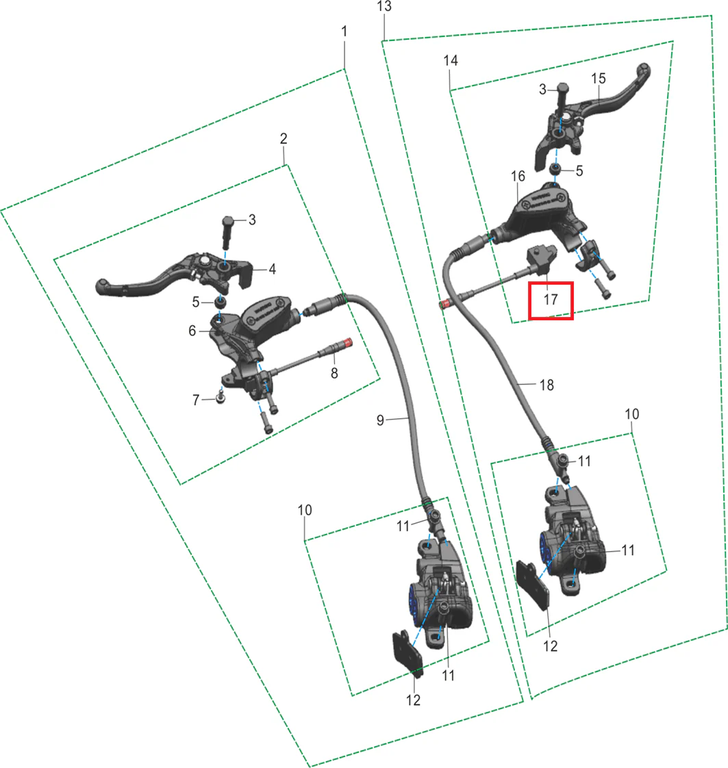 Sensor del freno delantero (Sting Pro)