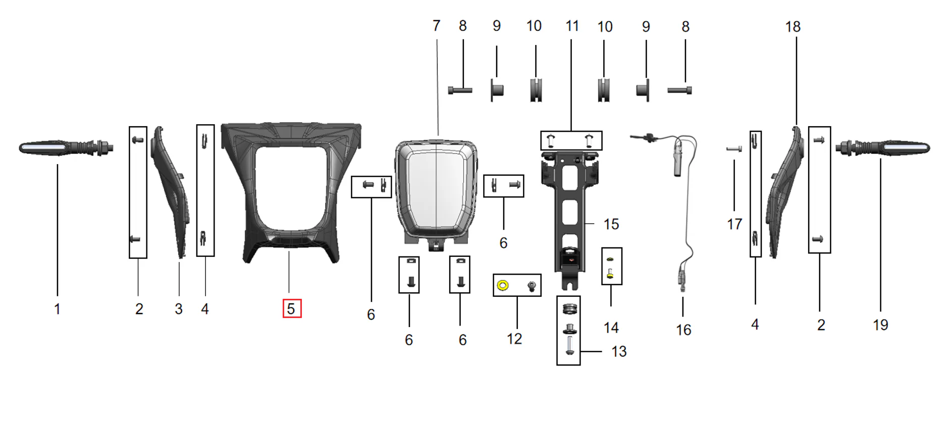 Cubierta plastico faro Sting R L3e